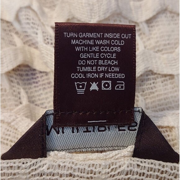 Multiples Cardigan Womens Plus Size 3X Sheer Beige Button Front Asymmetrical NWT - Picture 8 of 12